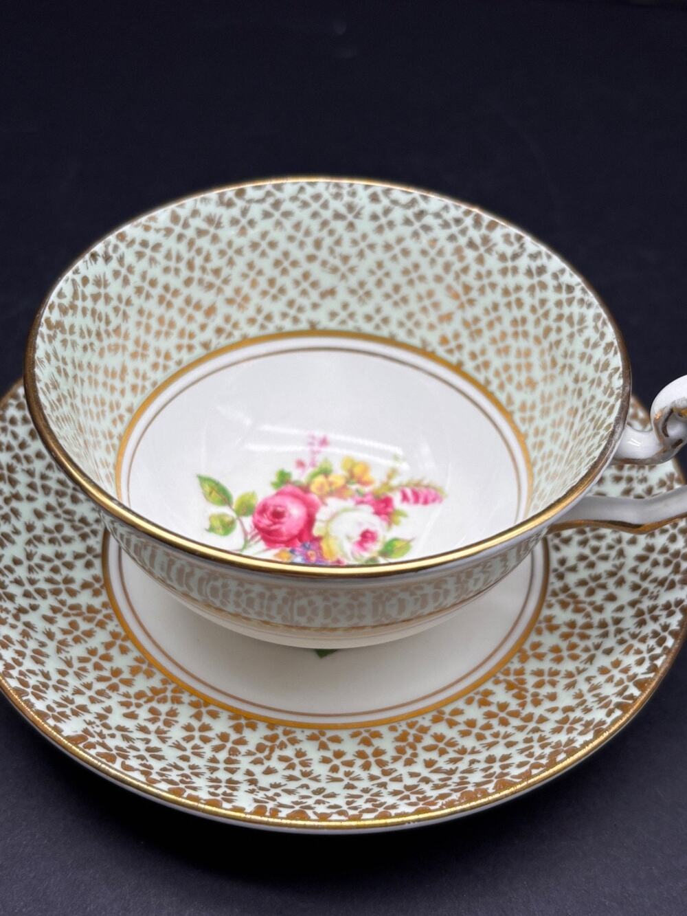 Vintage Victoria Bone China C & E Cartwright & Edwards Teacup Cup Saucer England